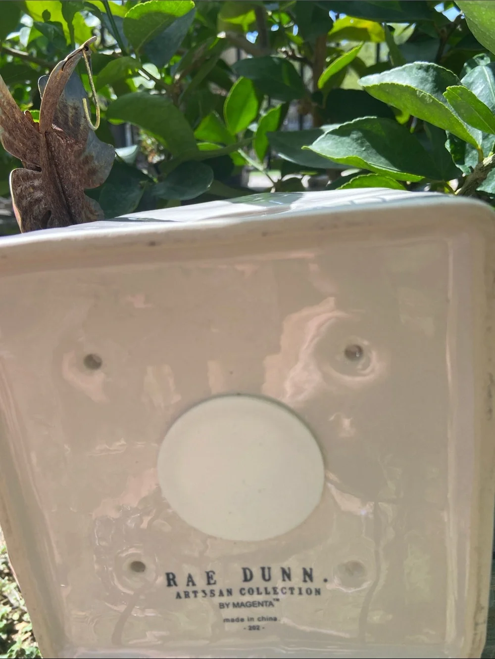 Rae Dunn White Ceramic Birdhouse 'Baby Bird'